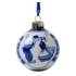Heinen Delfts blauw Delfterblaue, verzierte Weihnachtskugel, 7 cm – Küssendes Paar