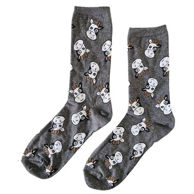 Holland sokken Men's socks - Cows - Size 41-46 (gray)