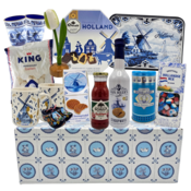www.typisch-hollands-geschenkpakket.nl Delft blue gift package - treats and 2 mugs