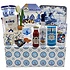 www.typisch-hollands-geschenkpakket.nl Delfts blauw cadeau-pakket - lekkernijen en 2 mokken