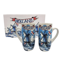 Typisch Hollands Geschenkset mit 2 Kaffeetassen - Holland