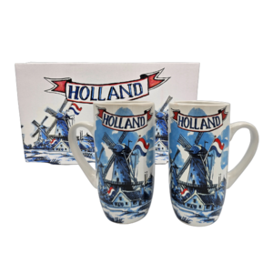 Typisch Hollands Gift set of 2 coffee cups - Holland