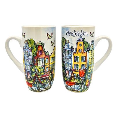 Ter Steege souvenirs Geschenkset van 2 koffiebekers - Amsterdam