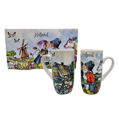 Typisch Hollands Geschenkset 2 koffiebekers - Holland
