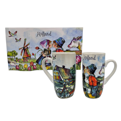 Ter Steege souvenirs Gift set 2 coffee cups - Holland