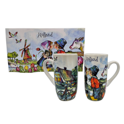 Typisch Hollands Gift set 2 coffee cups - Holland