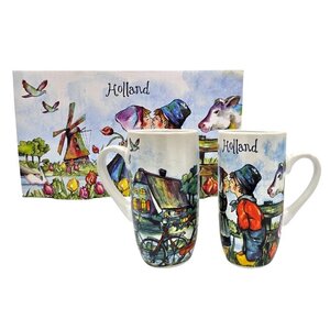 Ter Steege souvenirs Gift set of 2 coffee cups - Holland