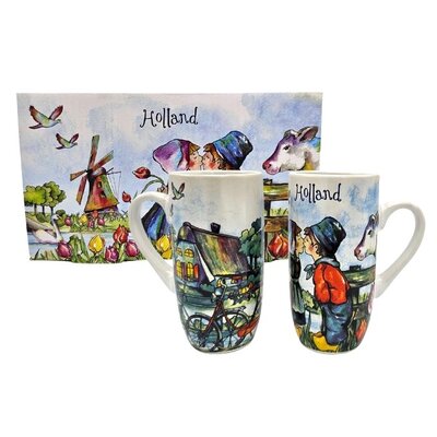 Ter Steege souvenirs Gift set 2 coffee cups - Holland