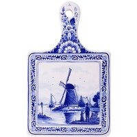 Heinen Delftware Käsebrett Delfter Blau - groß - Mühlen- und Wasserlandschaft