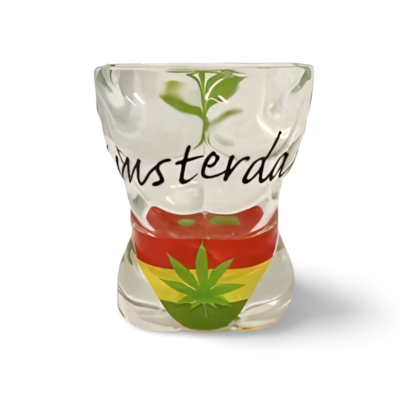 Typisch Hollands Schnapsglas Torso - Mann - Cannabis - Rasta