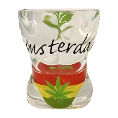 Typisch Hollands Shotglas Torso - man - Cannabis - Rasta