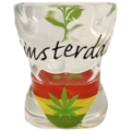 TTD Gifts Shot glass Torso - man - Cannabis - Rasta