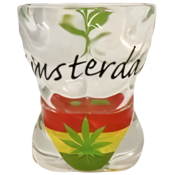 Typisch Hollands Schnapsglas Torso - Mann - Cannabis - Rasta