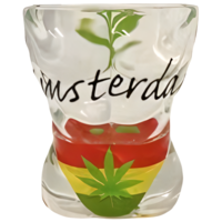 TTD Gifts Schnapsglas Torso - Mann - Cannabis - Rasta