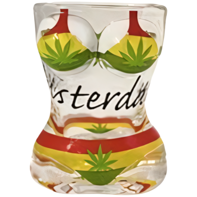 TTD Gifts Shot glass bikini - lady - Cannabis - Rasta