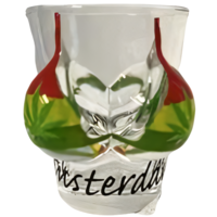 Typisch Hollands Schnapsglas-Bikinioberteil – Damen – Cannabis – Rasta