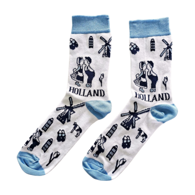 Typisch Hollands Sokken Delfts blauw maat 35-41