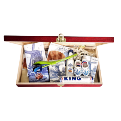 typisch-hollands-geschenkpakket Geschenkkistje - Holland Delfts blauwe-geschenken