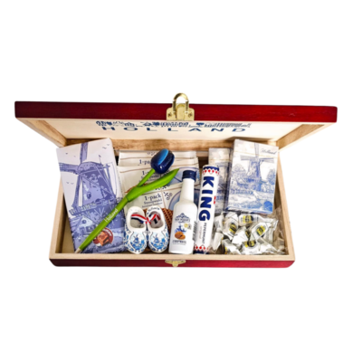 typisch-hollands-geschenkpakket Gift box - Holland Delft blue gifts