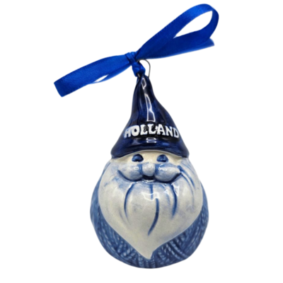 Typisch Hollands Christmas ornament Santa Claus knitted sweater Delft blue
