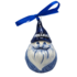 Typisch Hollands Kerstornament kerstman gebreide trui Delfts-blauw