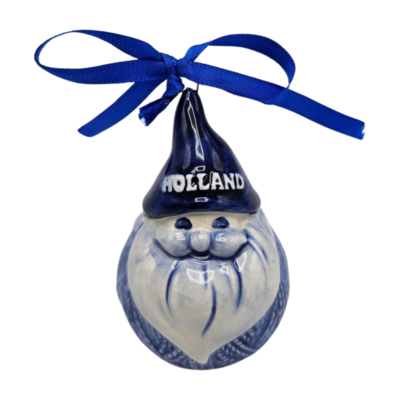 Matix Christmas ornament Santa knitted sweater Delft blue