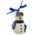 Matix Delfter blauer Schneemann-Weihnachtsschmuck mit Gold