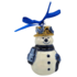 Matix Delft blue snowman Christmas ornament with gold