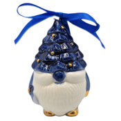 Typisch Hollands Kerstornament kerst-trol Delfts-blauw  met goud