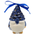 Typisch Hollands Kerstornament kerst-trol Delfts-blauw  met goud