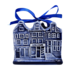 Matix Kerstornament 3 huisjes Delfts-blauw