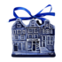 Typisch Hollands Kerstornament 3 huisjes Delfts-blauw