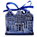 Typisch Hollands Christmas ornament 3 houses delft blue