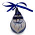 Typisch Hollands Kerstornament kerstman gebreide trui Delfts-blauw