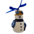 Typisch Hollands Kerstornament sneeuwman Delfts-blauw  met goud