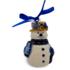 Typisch Hollands Weihnachtsschmuck Schneemann Delfter Blau mit Gold