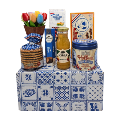 www.typisch-hollands-geschenkpakket.nl Typisches niederländisches Delikatessenpaket (Delfter Blaubox)