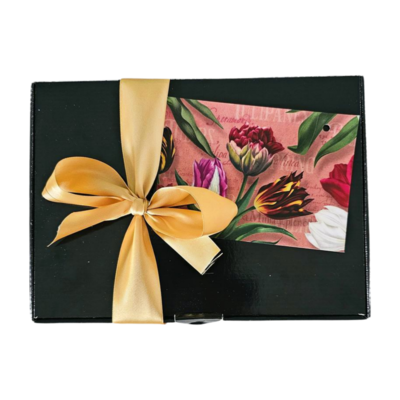 www.typisch-hollands-geschenkpakket.nl Stilvolles Geschenkset - Hübsche Tulpen - Rosa