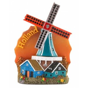 Typisch Hollands Magneet - Molen Holland (draaiende wieken)