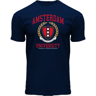 Fox Originals T-Shirt- Donkerblauw Amsterdam  - University
