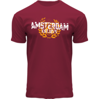 Holland fashion T-Shirt - Bordeaux Amsterdam - Est 1275