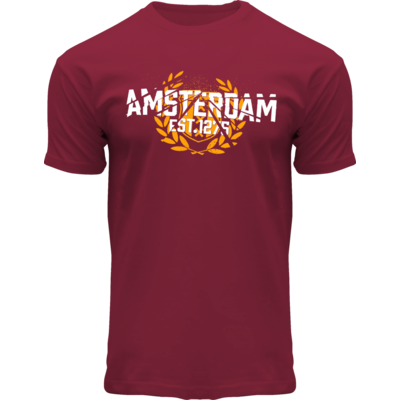 Holland fashion T-Shirt- Bordeaux Amsterdam - Est 1275