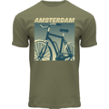 Holland fashion T-Shirt - Amsterdam Bike photo - Army -retro