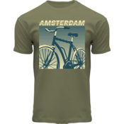 Holland fashion T-Shirt - Amsterdam Fahrradfoto - Armee -Retro