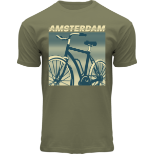 Fox Originals T-Shirt - Amsterdam Bike photo - Army -retro