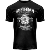 Holland fashion T-Shirt - Black Amsterdam - the Netherlands.