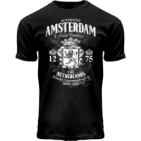 Holland fashion T-Shirt - Black Amsterdam - the Netherlands.