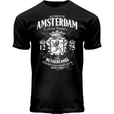 Holland fashion T-Shirt - Schwarz Amsterdam - Niederlande.