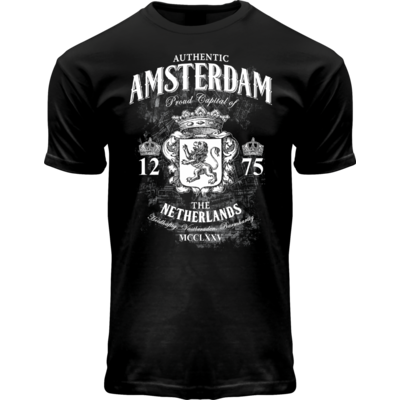 Holland fashion T-Shirt- Zwart  Amsterdam  - the Netherlands.