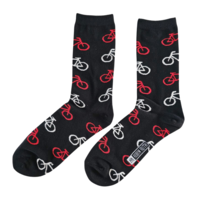 Holland sokken Men's socks - Cycling - Black, white and red bicycles